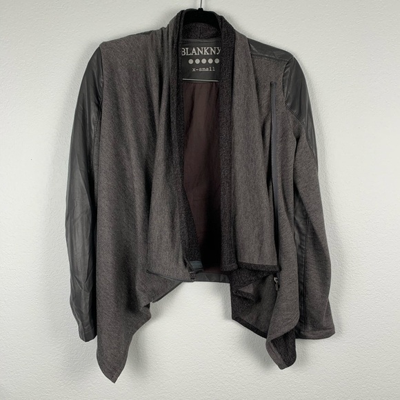 Blank NYC Draped Motto‎ Style Jacket Gray XS - Picture 5 of 8